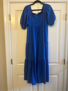 Davis & Dani Square Neck Dress • Royal Blue • Size Small